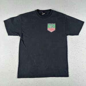 Vintage Tag Heuer Shirt Men's Black Watch Short Sleeve Double Sided